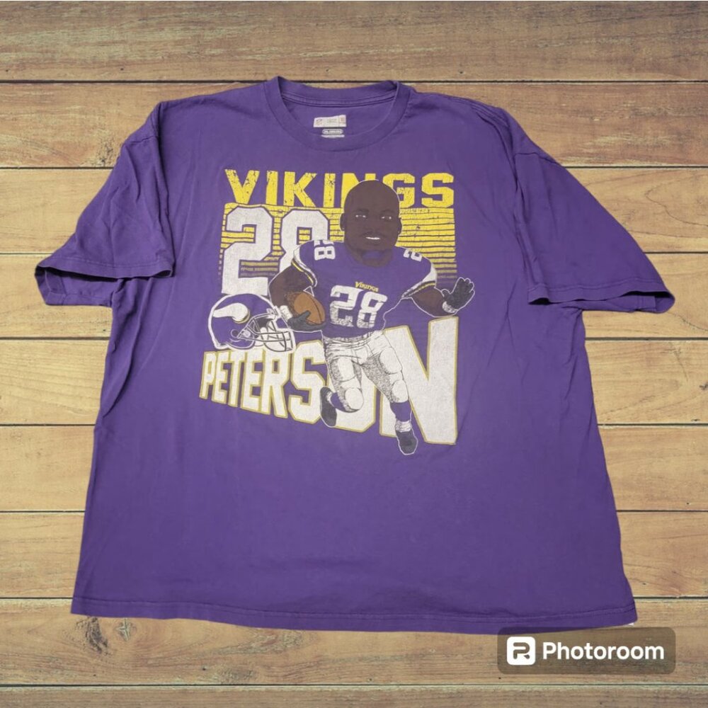 Vintage Adrian Peterson Minnesota Vikings Shirt Character NFL Team Apparel XXL